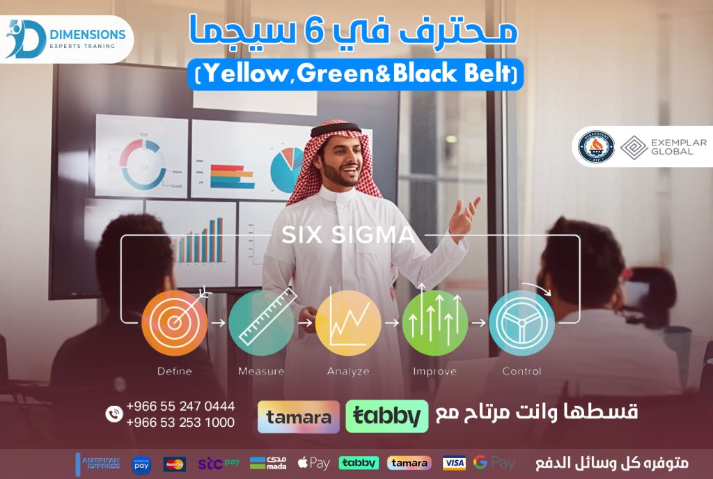 مفاهيم لين 6 سيجما درجة الحزام الأسود والأصفر والأخضر