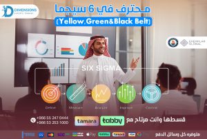 مفاهيم لين 6 سيجما درجة الحزام الأسود والأصفر والأخضر