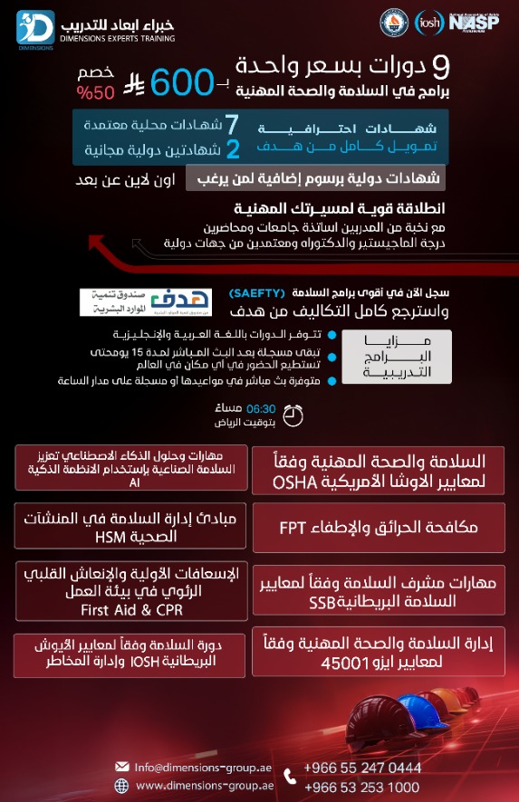 البرنامج التدريبي المتكامل في إدارة السلامة و الصحة المهنية