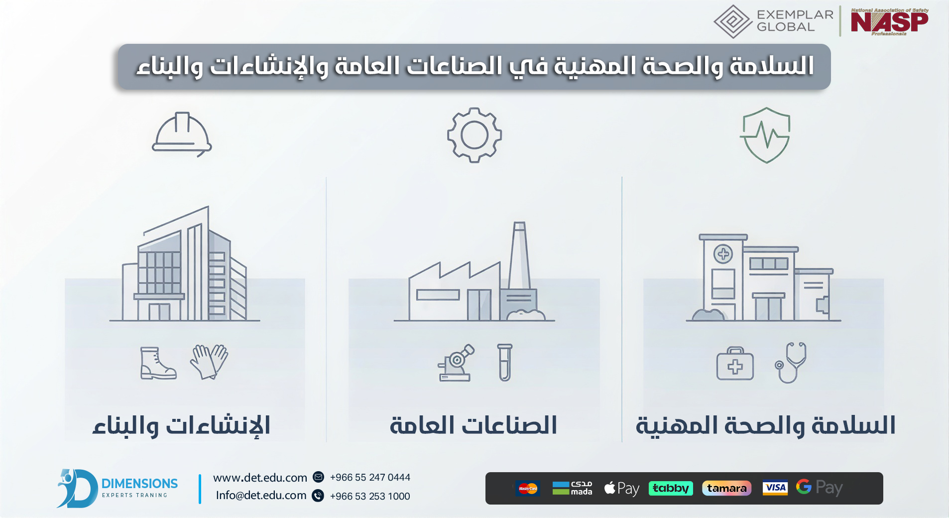 السلامة والصحة المهنية في الصناعات العامة والإنشاءات والبناء