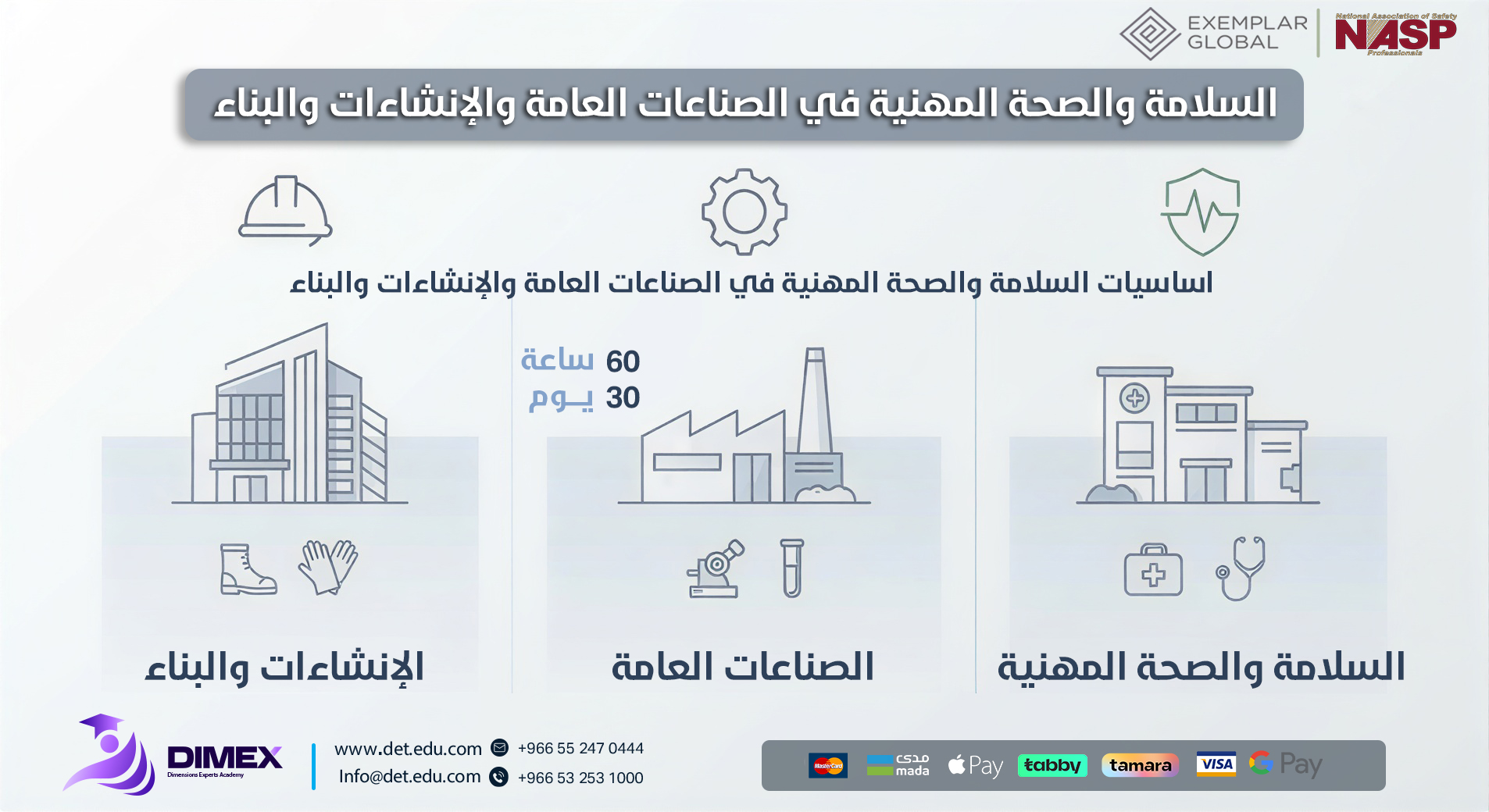 السلامة والصحة المهنية في الصناعات العامة والإنشاءات والبناء